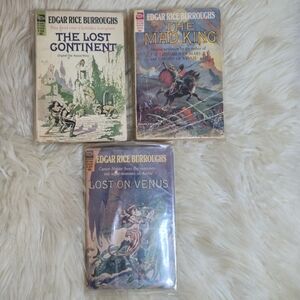 Vintage Edgar Rice Burroughs Lot Ace Paperbacks Sci-Fi Fantasy Pulp Classics